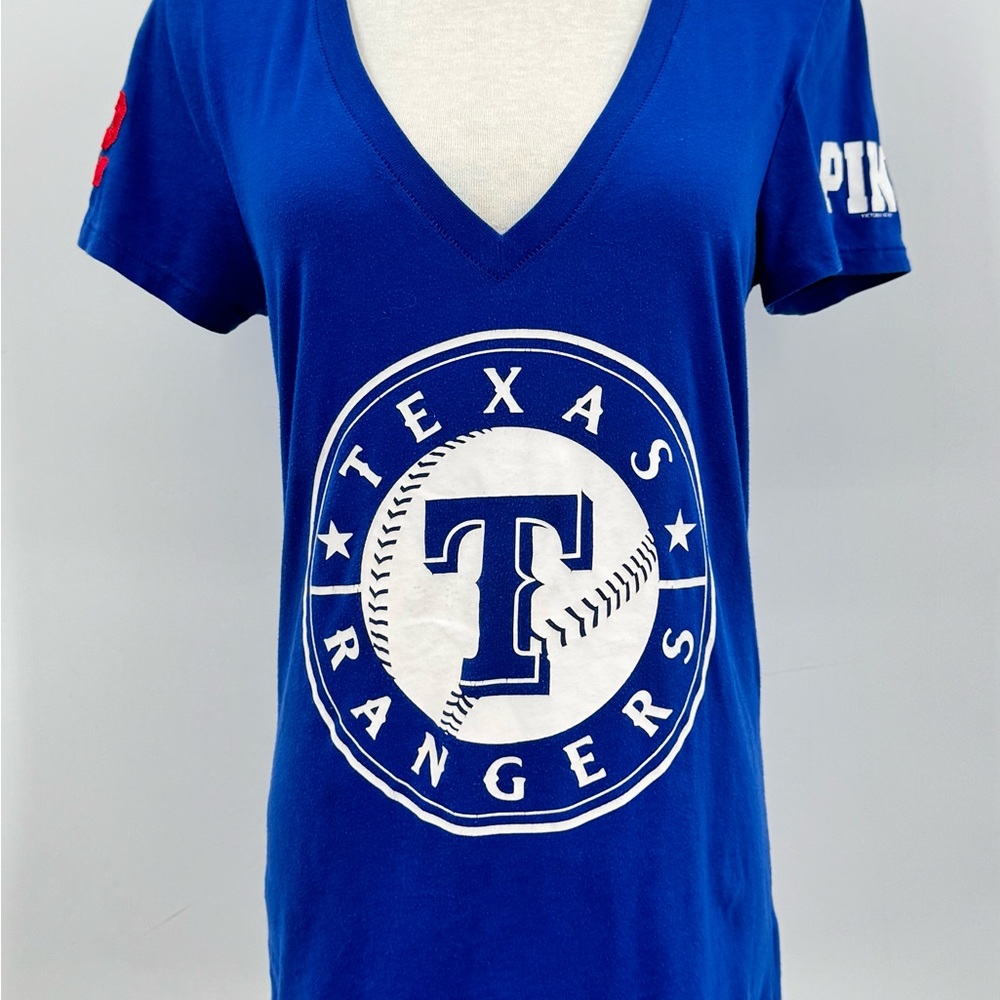 PINK Victoria's Secret Texas Rangers Women's V-Neck Top, M